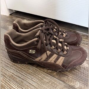 Skechers Men's Brown and Tan Sneakers size 7.5